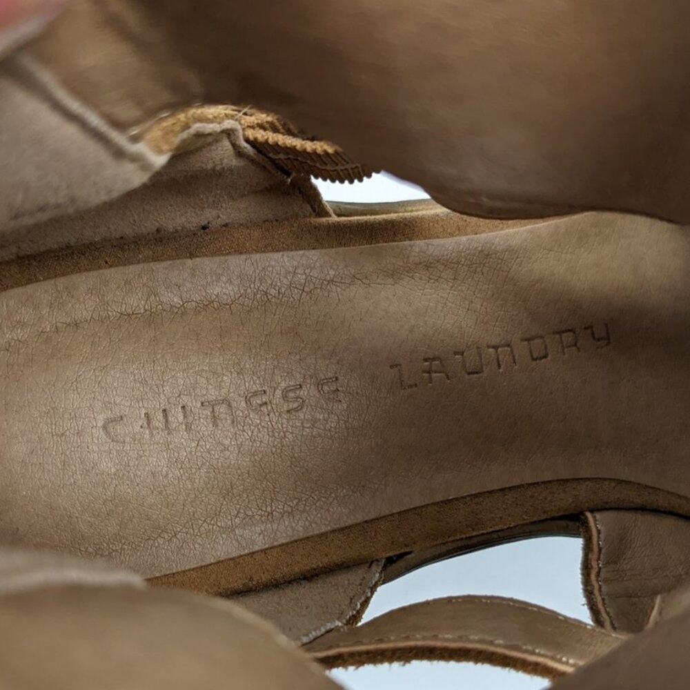 Chinese Laundry Womens Shoes Dandie Tan Buckled Cut-Out Ankle Booties Size 7 - Picture 9 of 10